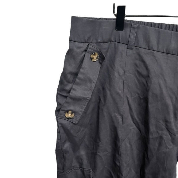 NWT Torrid Relaxed Taper Studio Lycell Linen High Rise Cargo Pants - Picture 7 of 11